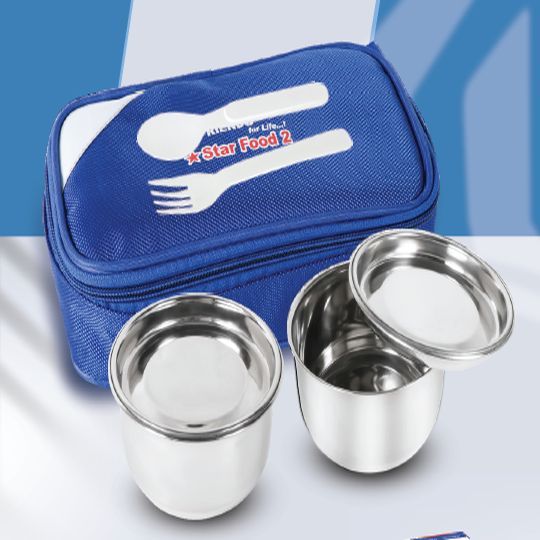 Star Food 2 Stainless Steel Lunch