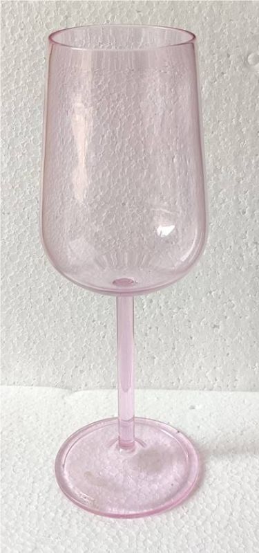 Pink  Borosilicate Wine Glass