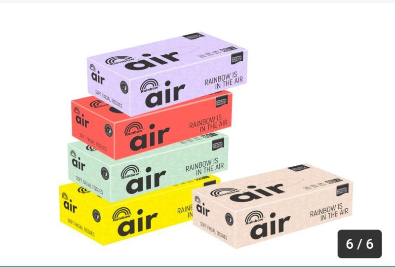 Rainbow Air Facial Tissue