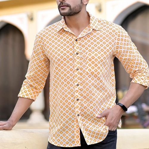 Dorrcee Mens Cotton Printed Shirt