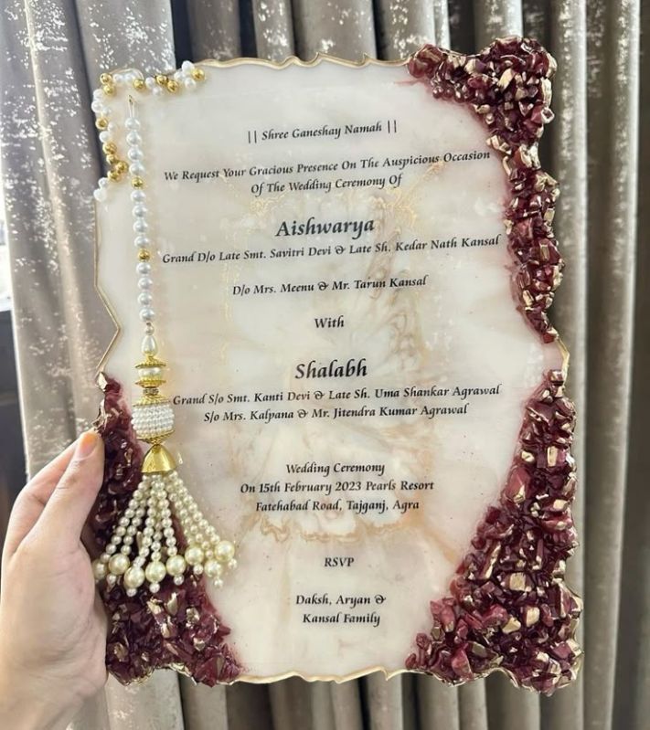 Resin Wedding Card Photo Frame