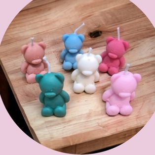 Teddy Bear Scented Wax Candle