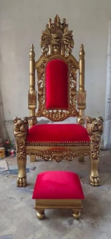 1 Seater Solid Teak Wood Guruji Maharaj Chair