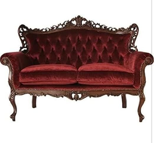2 Seater Solid Wooden Handcarved Royal Sofa