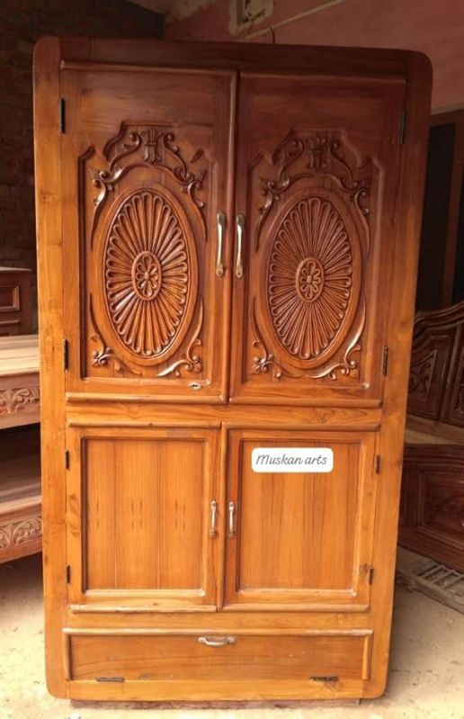4 Door Antique Handcraft Teak Wood Almirah
