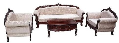 5 Seater Solid Wood Handcarved Sofa Set