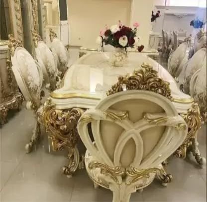 8 Seater Royal Luxury Premium Teak Solid Wood Dining Set