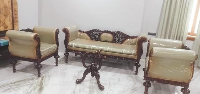 Antique Teak Wood Carving Sofa Set