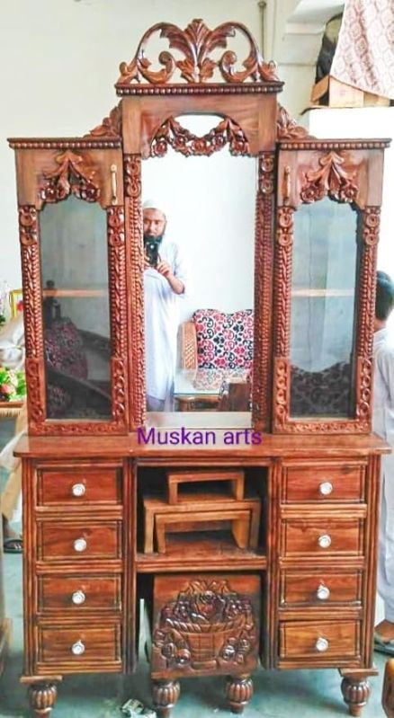 Hand Carving Sheesham Wood Dressing Table
