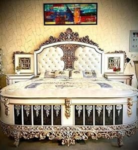 Muskan Arts Solid Wooden Luxurious Bedroom Set