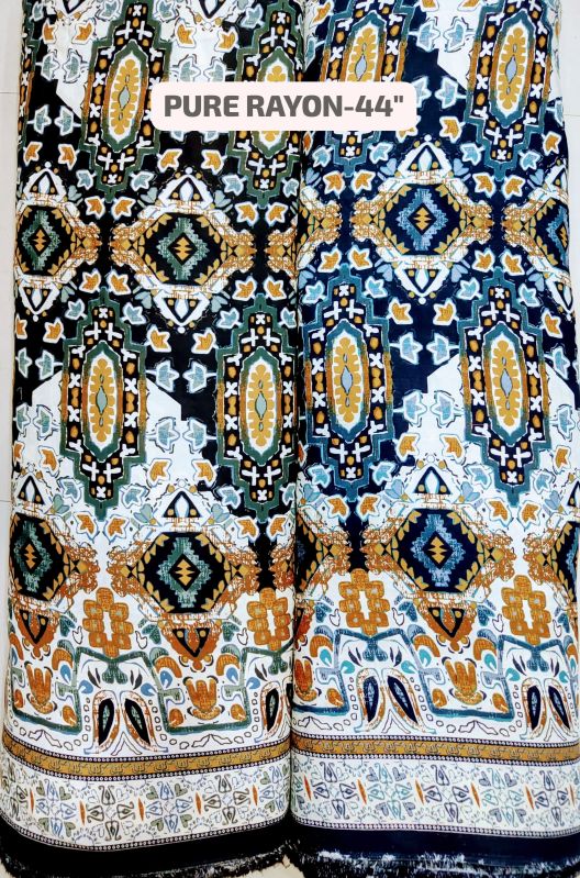 44 Inch Pure Rayon Printed Kurti Fabric