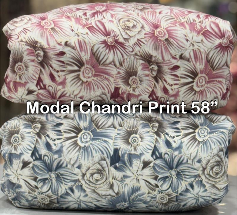 58 Inch Modal Chandri Print Kurti Fabric