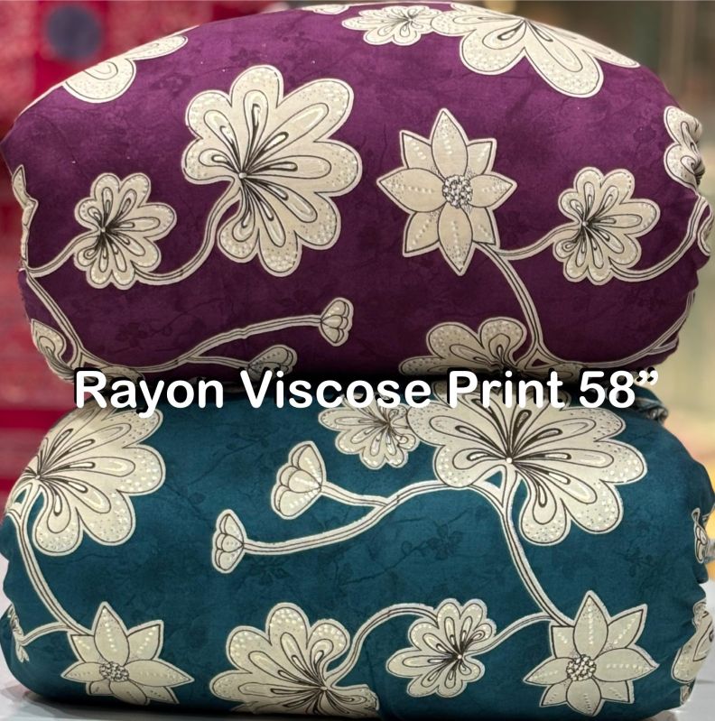 58 Inch Rayon Viscose Print Kurti Fabric