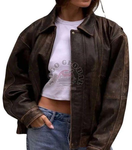 Ladies Vintage Leather Jacket