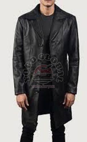 Mens Long Leather Jacket