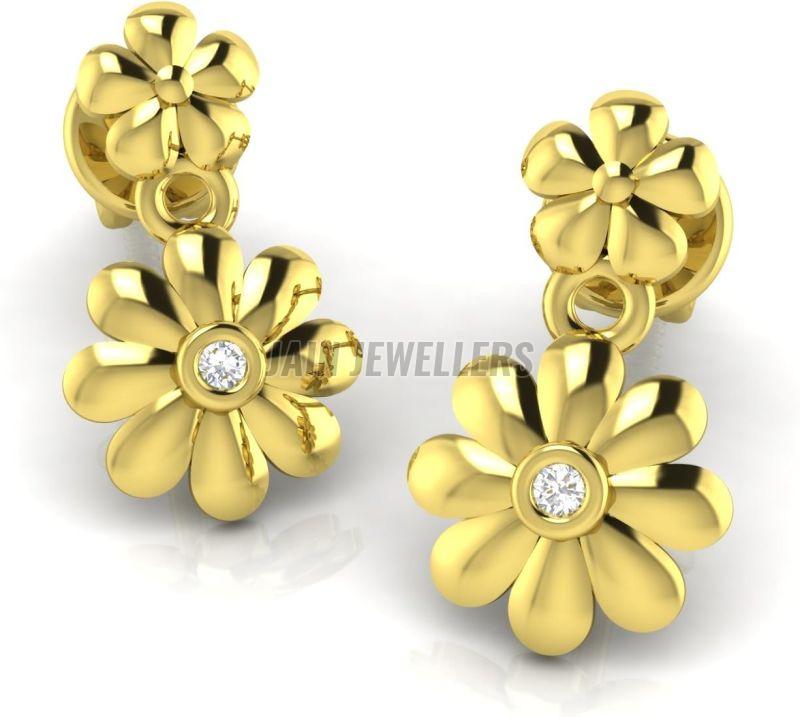 Ladies Gold Stud Earrings