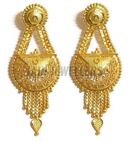 Ladies Statement Gold Earrings