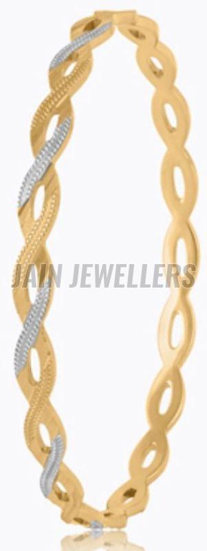 Ladies Modern Design Gold Kada