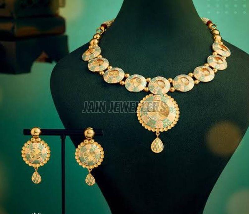 Party Wear Gold Necklace Set