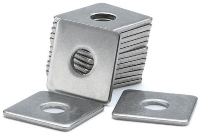 Silver Stainless Steel Square Washer