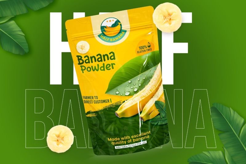 Sun Dried Yellow Banana Powder