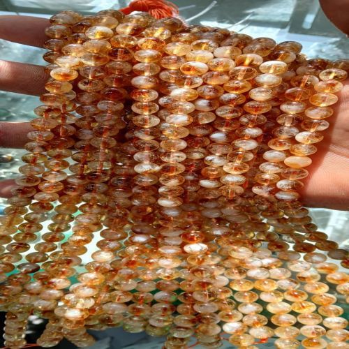 8 Mm Natural Citrine Beads Strings