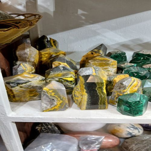 Natural Bumblebee Jasper Freeform Stone