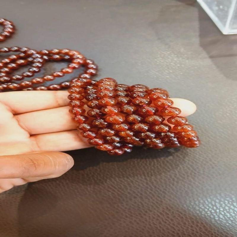 Natural Hessonite Gemstone Bracelet