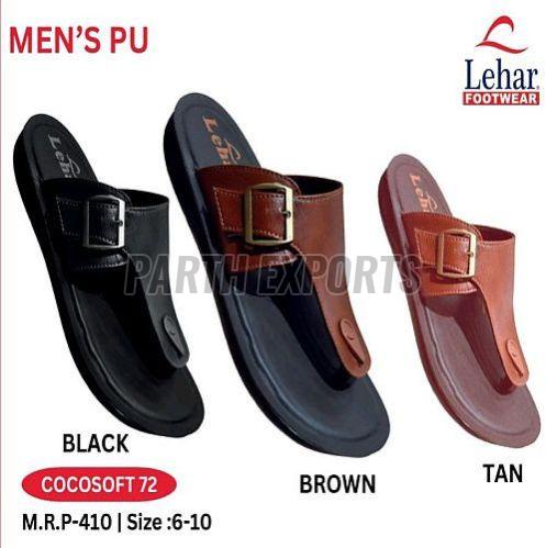 Cocosoft Mens PU Leather Slipper