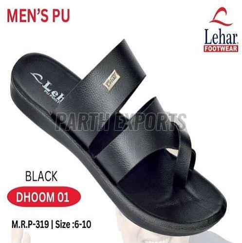 Dhoom Mens PU Leather Slipper