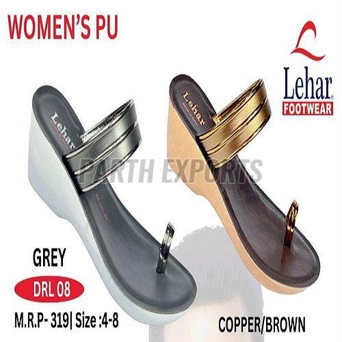 Ladies PU Leather Slippers