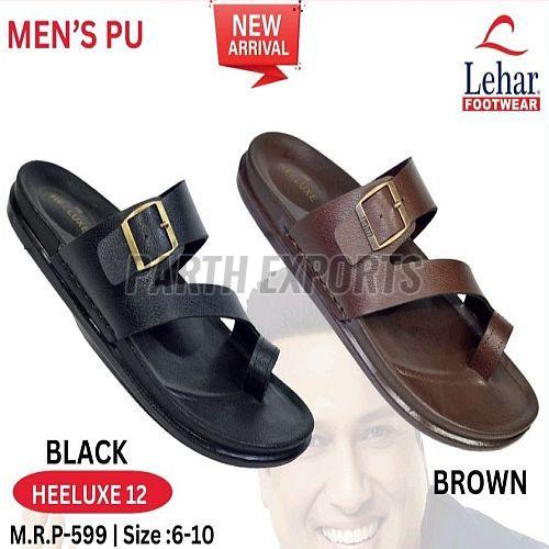 Heeluxe-12 Mens PU Leather Slipper
