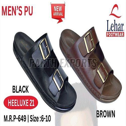 Heeluxe Mens PU Leather Slipper