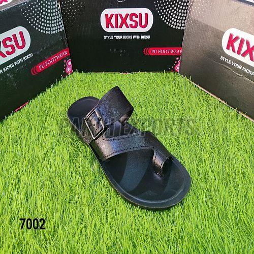 KIXSU Mens PU Leather Slipper