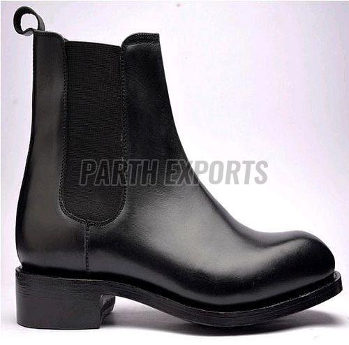 Mens Black Leather Chelsea Boots