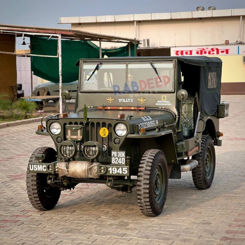 Dark Green Open Modified Willy Jeep Service