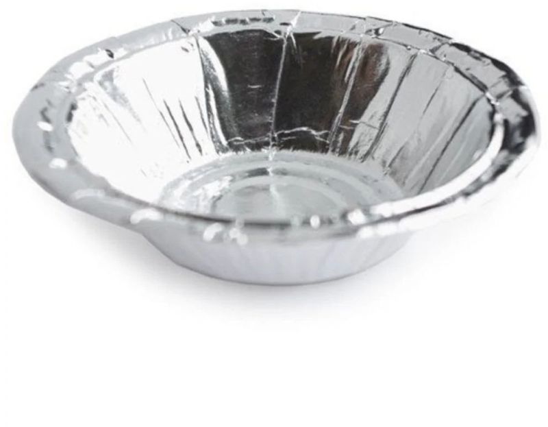 Disposable Silver Paper Round Bowls