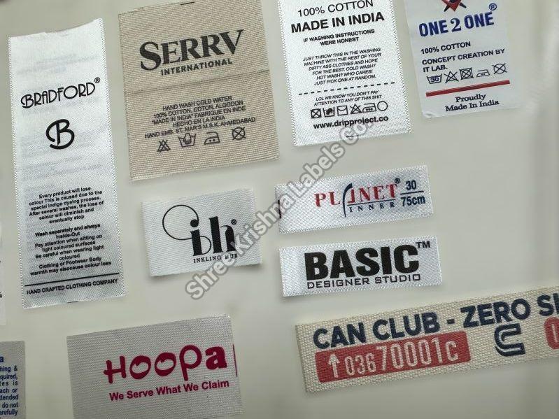 Polyester Wash Care Labels
