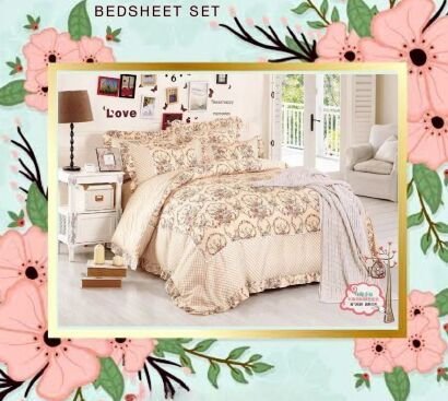 400 Thread Count Beauty King Printed Cotton Bedsheet