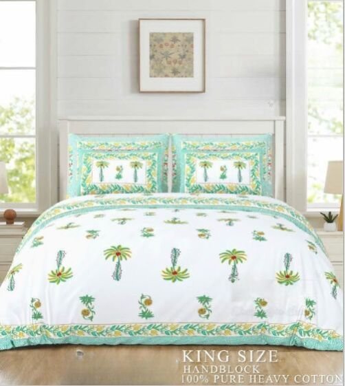 King Size Printed Cotton Bedsheet Set
