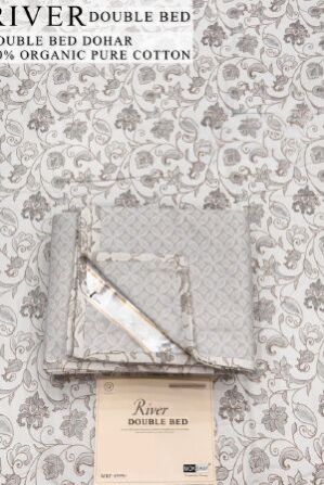 River Grey Cotton Double Bed Dohar