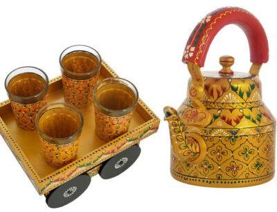 1000ml Hand Painted Alluminium Tea Kettle Set