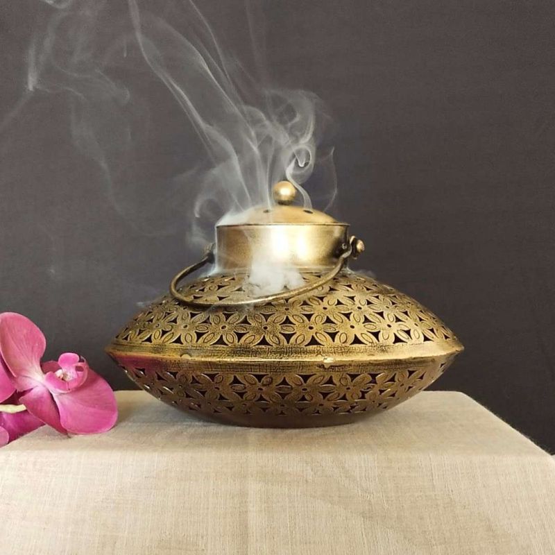 15cm Decorative Brass Incense Burner