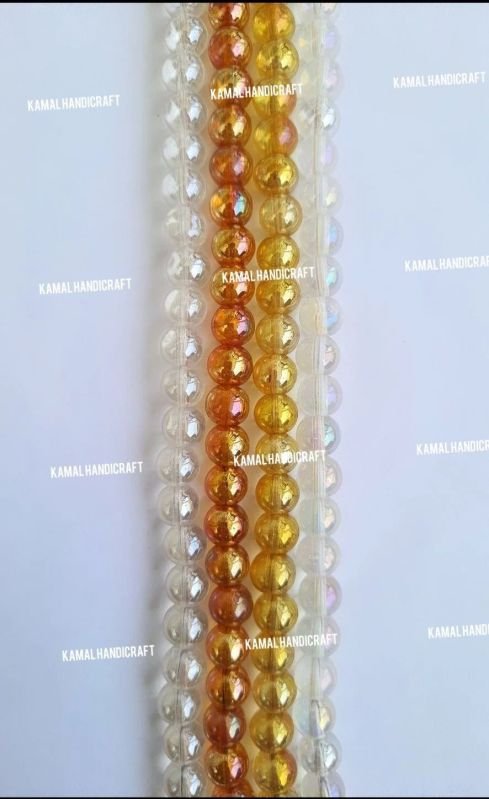 8mm Plain Round Glass Bead