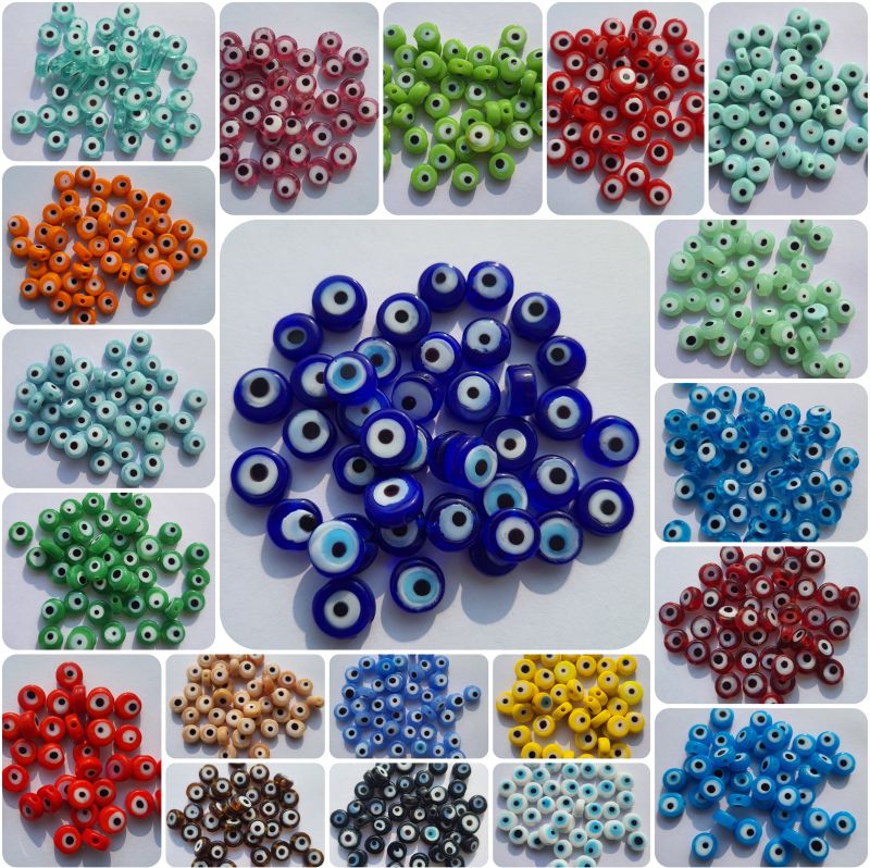 Multicolor Round Evil Eye Glass Bead