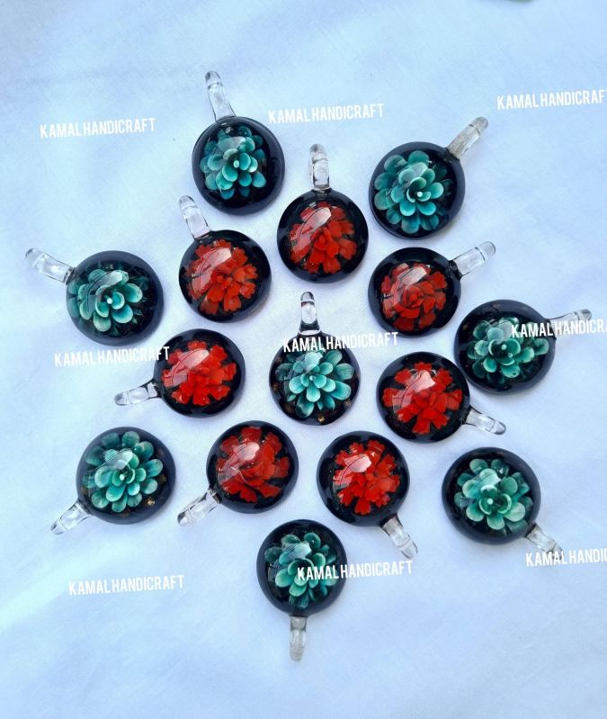 Round Flower Fancy Bead Pendant