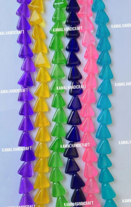 Triangle Colored Glass Bead