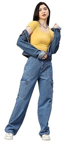 Stylish Denim Cargo Jeans