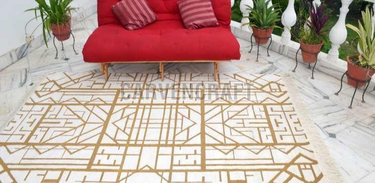 A5 Indo Tibetan Bamboo Silk Lurex Zari Rug