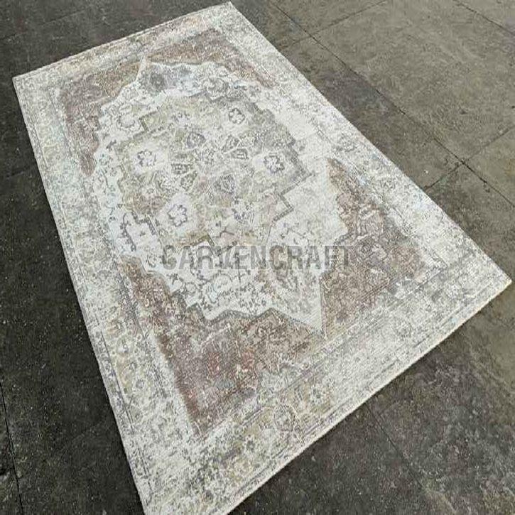 A72 Handloom Screen Printing Wool Viscose Rug